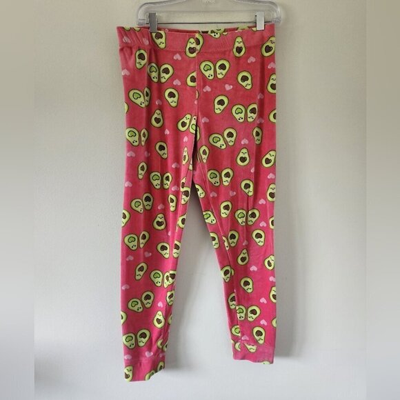WEEKEND EDITION | Avocado velour pajama pants novelty print pink sz XL - Picture 1 of 3